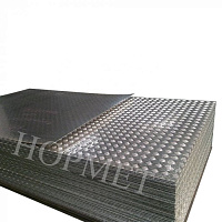 Лист алюминиевый 3х1500х6000, рифление квинтет, марка АМГ2Н2Р в Томске цена